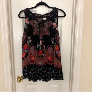 Sleeveless Floral Top